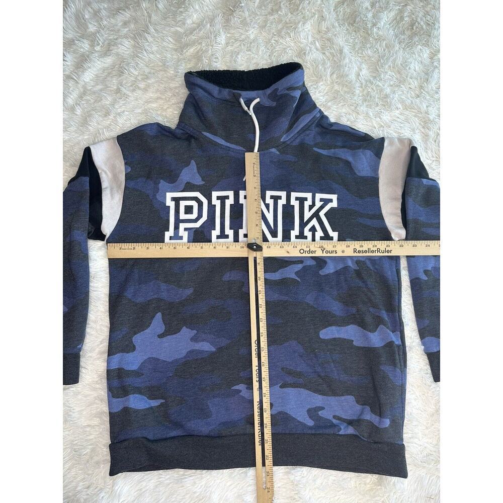 Victoria’s Secret PINK Blue Camo‎ Fleece Sweater/Pullover Size M 170/96A - Picture 2 of 9